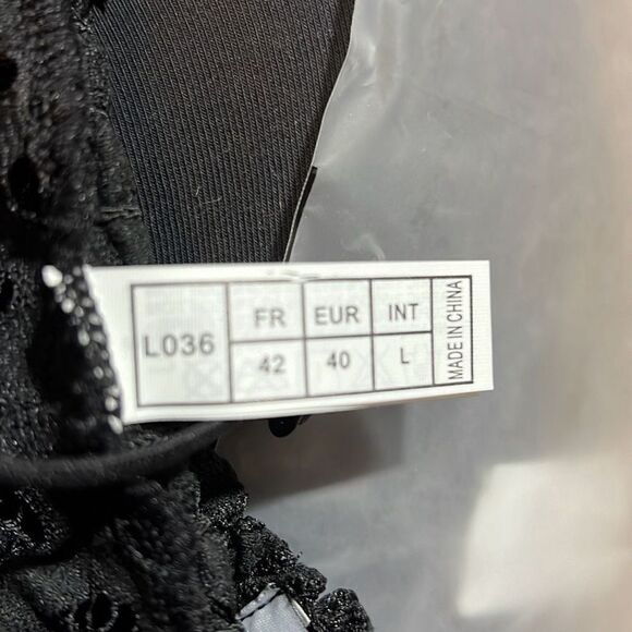 Black Lace Strappy Bra / Camisole New Size L - Picture 8 of 8